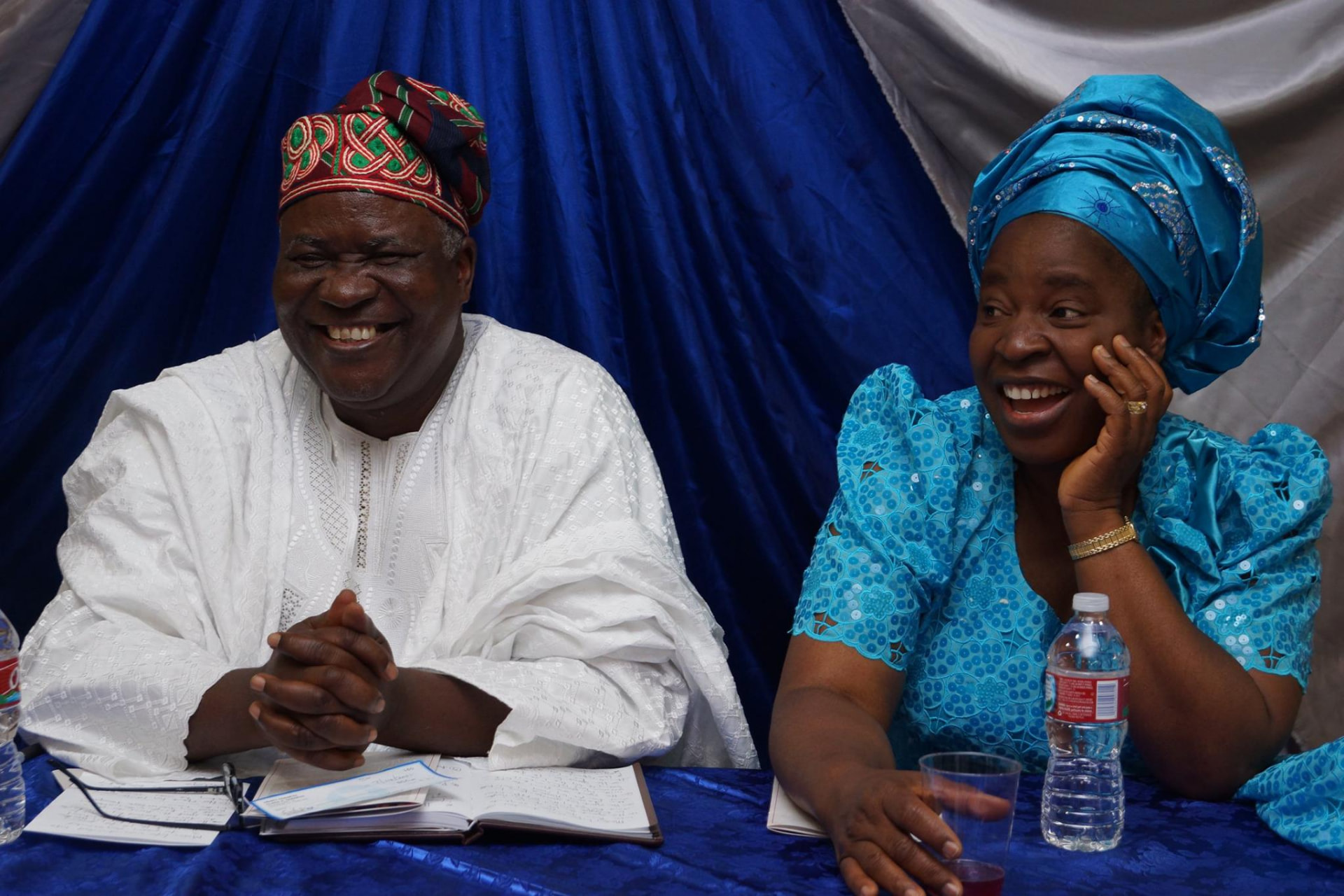 Apostle and Deaconess Odeneye sharing a laugh